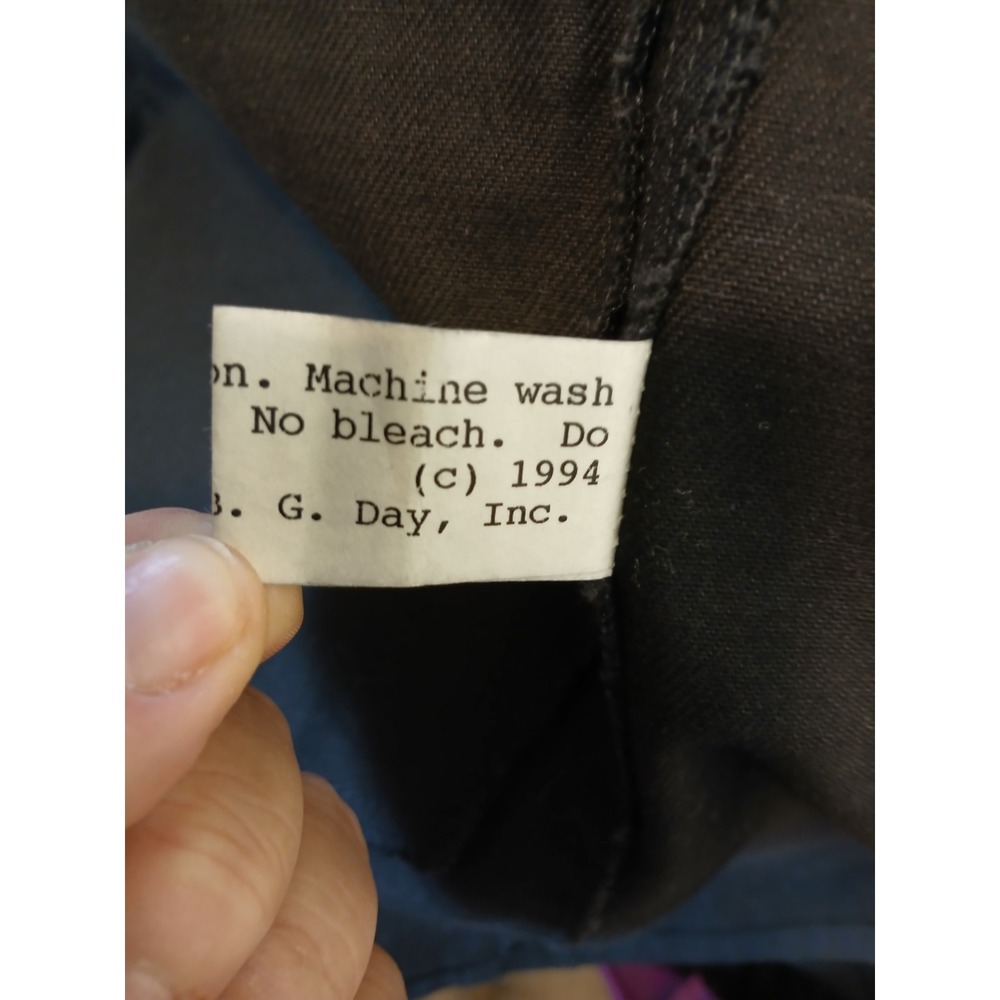 Vintage Hand Painted Art To Wear Black Cotton Jacket Toggle Gloria Artiguez D143 - Picture 4 of 10